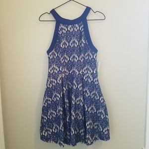 Speechless blue lace dress w/ pockets